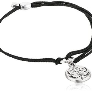 Alex and Ani Kindred Cord Maple Leaf Black Bracelet