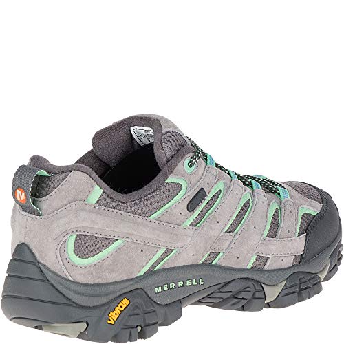 Merrell Women's Moab 2 Waterproof Hiking Shoe, Drizzle/Mint, 8.5 M US