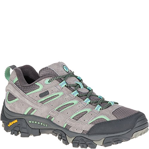 Merrell Women's Moab 2 Waterproof Hiking Shoe, Drizzle/Mint, 8.5 M US