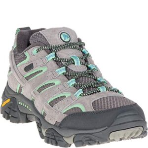 Merrell Women's Moab 2 Waterproof Hiking Shoe, Drizzle/Mint, 8.5 M US