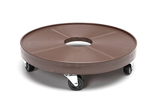 DeVault Enterprises DEV3000E 16 inch Plant Dolly with Hole Espresso, Black