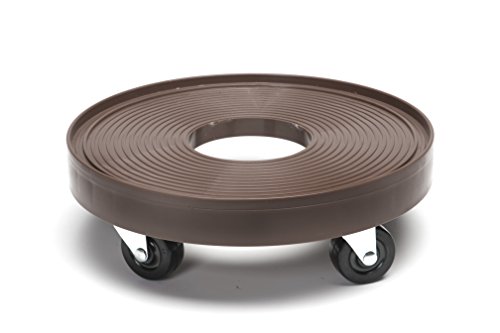 DeVault Enterprises DEV3015E 12 Inch Plant Dolly with Hole Espresso