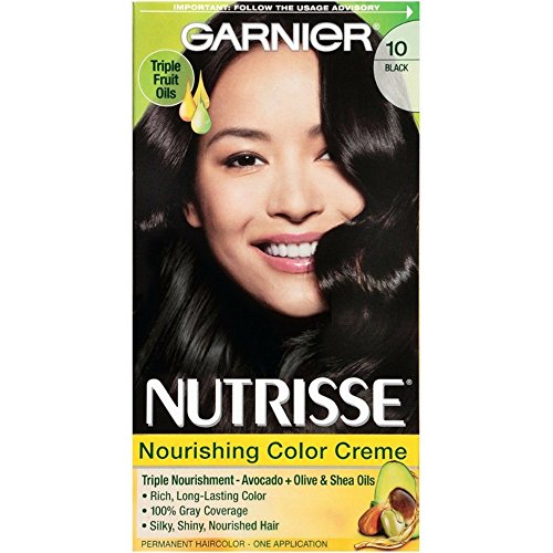 Garnier Nutrisse Nourishing Color Creme Black [10] 1 ea (Pack of 5)