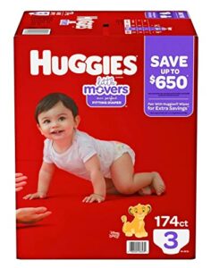 huggies little movers diapers size 3-174 ct