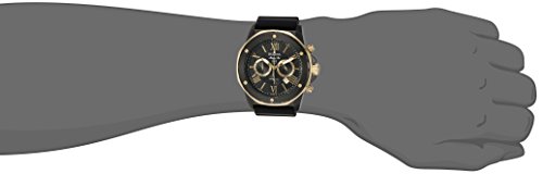 Bulova Men's Marine Star Series A Black and Rose Gold Ion-Plated Stainless Steel 6-Hand Chronograph Quartz Watch, Black Silicone Strap Style: 98B278