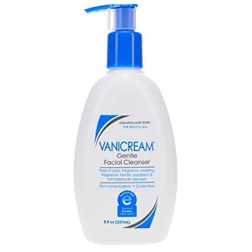 Vanicream Gentle Facial Cleanser for Sensitive Skin, 8 Oz (Pack of 3), Unscented, 24 Fl Oz