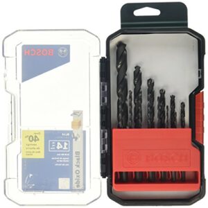 BOSCH BL14 14-Piece Black Oxide Metal Drill Bit Set