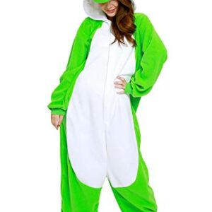 SAZAC Kigurumi Super Mairo Bros. Yoshi - Onesie Jumpsuit Halloween Costume (Regular) Green