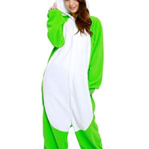 SAZAC Kigurumi Super Mairo Bros. Yoshi - Onesie Jumpsuit Halloween Costume (Regular) Green