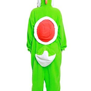 SAZAC Kigurumi Super Mairo Bros. Yoshi - Onesie Jumpsuit Halloween Costume (Regular) Green