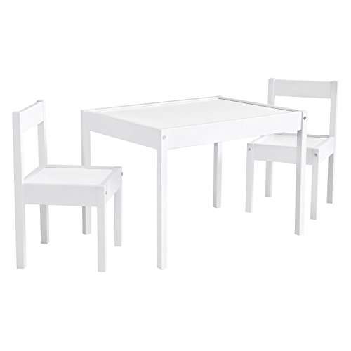 Baby Relax Hunter 3 Piece Kiddy Table and Chair Set, White