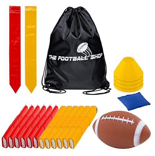 Flag Football 12 Players 3 Flags Adult Kids Youth Set 55 Pieces with Football