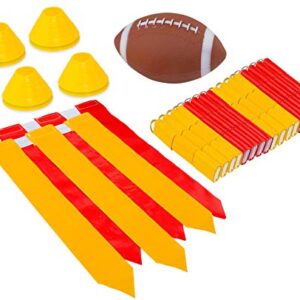 Flag Football 12 Players 3 Flags Adult Kids Youth Set 55 Pieces with Football