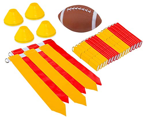 Flag Football 12 Players 3 Flags Adult Kids Youth Set 55 Pieces with Football