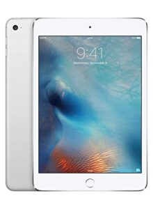 apple ipad mini 4, 128gb, silver - wifi (renewed)