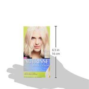 Garnier Nutrisse Ultra Color Nourishing Permanent Hair Color Cream, PL1 Ultra Pure Platinum (1 Kit) Blonde Hair Dye (Packaging May Vary)