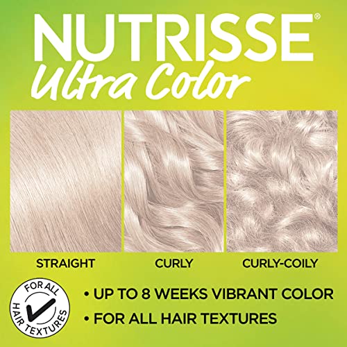 Garnier Nutrisse Ultra Color Nourishing Permanent Hair Color Cream, PL1 Ultra Pure Platinum (1 Kit) Blonde Hair Dye (Packaging May Vary)