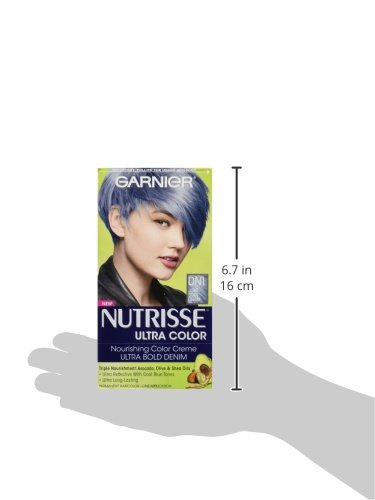 Garnier Nutrisse Ultra Color Nourishing Hair Color Creme, DN1 Light Cool Denim (Packaging May Vary), 1 Count