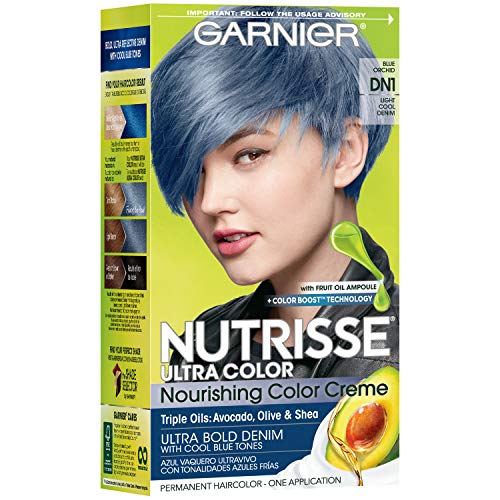 Garnier Nutrisse Ultra Color Nourishing Hair Color Creme, DN1 Light Cool Denim (Packaging May Vary), 1 Count