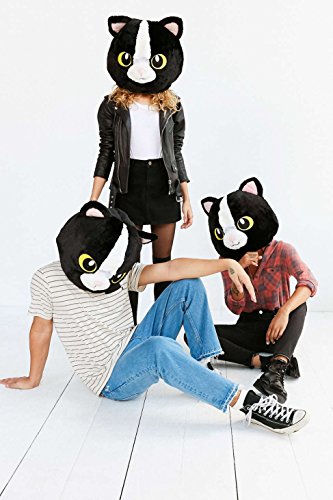 Clever Idiots Inc Animal Head Mask - Plush Costume for Halloween Parties & Cosplay (Cat)