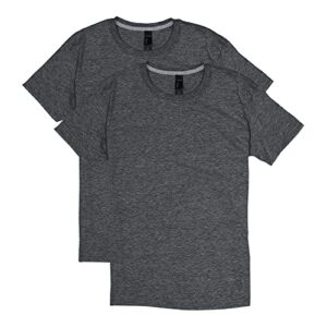 hanes mens 2 pack x-temp performance t-shirt shirt, charcoal heather, medium us
