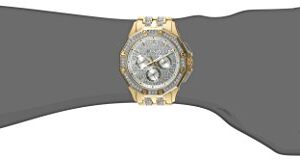 Bulova Men's Crystals Octava Gold Tone Stainless Steel 6-Hand Multi-Function Quartz Watch Style: 98C126