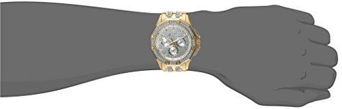 Bulova Men's Crystals Octava Gold Tone Stainless Steel 6-Hand Multi-Function Quartz Watch Style: 98C126