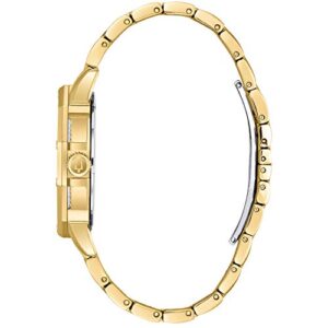 Bulova Men's Crystals Octava Gold Tone Stainless Steel 6-Hand Multi-Function Quartz Watch Style: 98C126