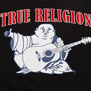 True Religion Men's Buddha Logo Short Sleeve Tee, Black, XL
