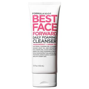 formula 10.0.6 - best face forward daily foaming cleanser - foaming face wash 5 fl oz cleanses face oil, vegan, paraben-free, sulfate-free & cruelty-free,