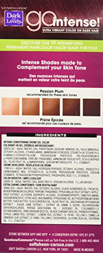 SoftSheen-Carson Dark and Lovely Ultra Vibrant Permanent Hair Color Go Intense Hair Dye for Dark Hair with Olive Oil for Shine and Softness, Passion Plum