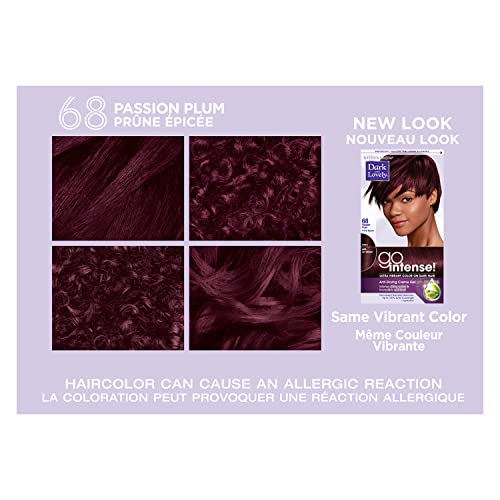 SoftSheen-Carson Dark and Lovely Ultra Vibrant Permanent Hair Color Go Intense Hair Dye for Dark Hair with Olive Oil for Shine and Softness, Passion Plum