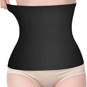 LODAY 2 in 1 Postpartum Recovery Belt,Body Wraps Works for Tighten Loose Skin(XL,Black)