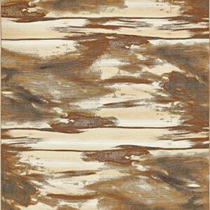 Unique Loom Outdoor Modern Collection Area Rug - Shore (10' x 12' 2" Rectangle, Brown/ Beige)