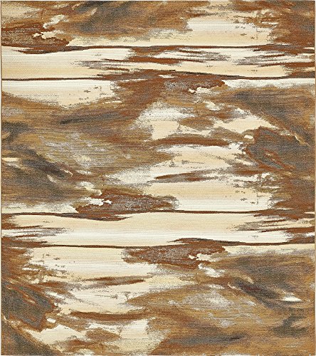 Unique Loom Outdoor Modern Collection Area Rug - Shore (10' x 12' 2" Rectangle, Brown/ Beige)