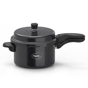 Pigeon Pressure Cooker - 3 Quart - Hard Anodized - Cook delicious food in less time: soups, rice, legumes, and more 3 Liters Black