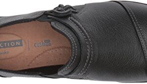 Clarks Women's Cheyn Madi Loafer, Black Tumbled Leather, 10 W US