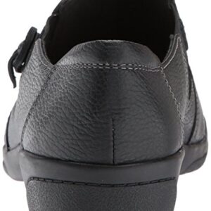 Clarks Women's Cheyn Madi Loafer, Black Tumbled Leather, 10 W US
