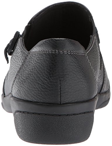 Clarks Women's Cheyn Madi Loafer, Black Tumbled Leather, 10 W US