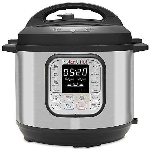 Instant Pot IP-DUO60 7-in-1 Multi-Functional Pressure Cooker, 6Qt/1000W with Instant Pot Tempered Glass Lid