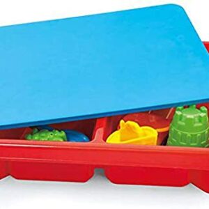 Toddler Sensory Kids Table with Lid | Sensory Bin | Kidoozie | Mega Block Compatible Lid | Indoor Outdoor Use , Red, G02521 17 x 12.5 x 11 inches