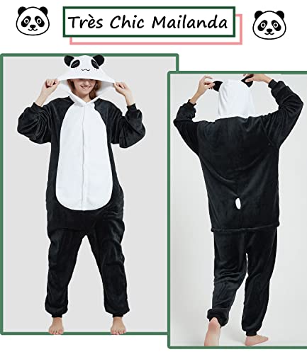 Très Chic Mailanda Panda Cosplay Pajamas Adult Unisex Onesies Animal Sleepwear Halloween Costume