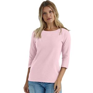 hanes women's stretch cotton raglan sleeve tee, paleo pink, x large