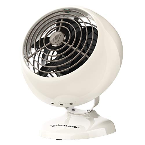 Vornado VFAN Mini Classic Personal Vintage Air Circulator Fan, Vintage White- Classic Base, Small