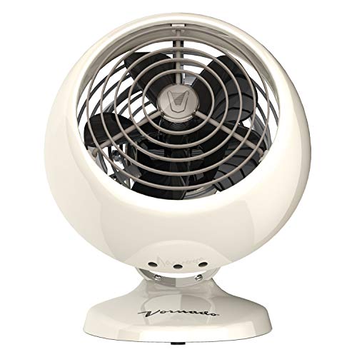 Vornado VFAN Mini Classic Personal Vintage Air Circulator Fan, Vintage White- Classic Base, Small