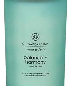 Chesapeake Bay Candle PT31921 Scented Candle, Balance + Harmony (Water Lily Pear), Large, Home Décor