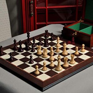 The House of Staunton The Reykjavik II Series Chess Set, Box & Board Combination - Purpleheart Gilded