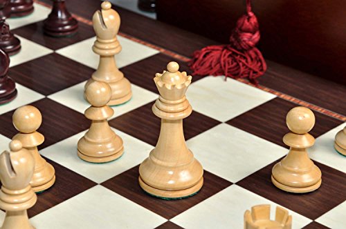 The House of Staunton The Reykjavik II Series Chess Set, Box & Board Combination - Purpleheart Gilded