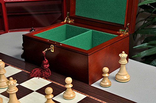 The House of Staunton The Reykjavik II Series Chess Set, Box & Board Combination - Purpleheart Gilded