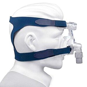 coonline cpap headgear replaces universal ultralight comfort gel full mask replacement part breath machine head band fit for respironics resmed resmart without clips, blue